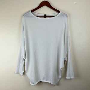 ALYA Women’s Long Sleeve Shirt Large White